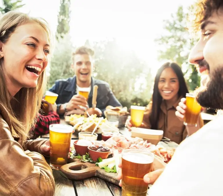 Group of People Drinking