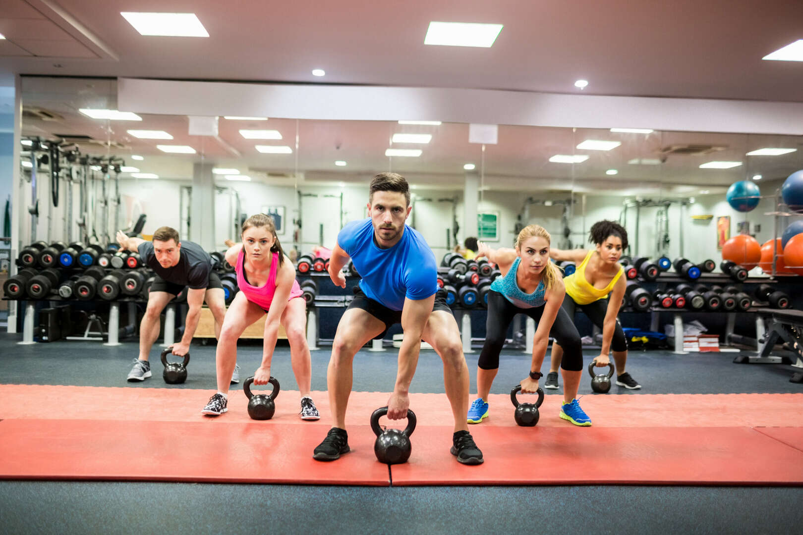 Image of working out at fitness center